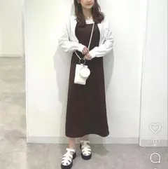 GU リブキャミソールワンピース Lサイズ