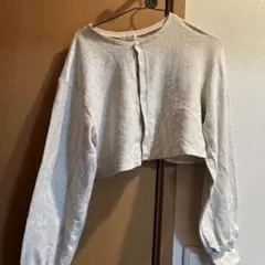 apres jour mignon グレー クロップドカーディガン F