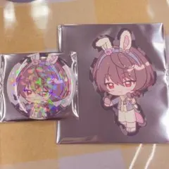 あんスタ　凛月　アニカフェ　缶バッジ　ステッカー