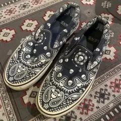 VANS スカルバンダナ柄 スリッポン　us9 27センチ