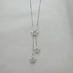 星型ペンダント ネックレス シルバー色 約61cm