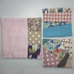 ハンドメイド パッチワークマット 3枚セット
