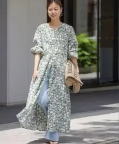 ジャーナルスタンダード レリューム コットンボイルクリンクルシャーリングワンピ