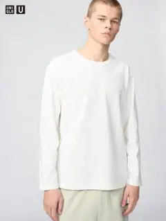 UNIQLO U ウォッシュコットンクルーネックTシャツ Lサイズ ホワイト
