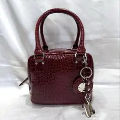 【美品】uni que par vert dense ハンドバッグ ボルドー