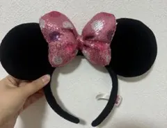 ディズニー　カチューシャ　ミニー　スパンコール