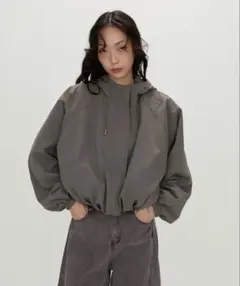 NUJOH ヌゾ　ウィンドブレーカー　チャコールグレー