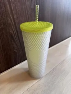 スタバ　ロゴコールドカップ　ネオンイエロータンブラー