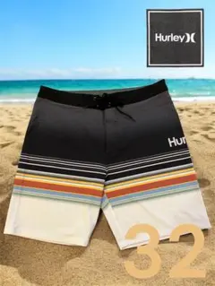 32 新品　ハーレー Hurley サーフパンツ　ボードショーツ　海パン　L 黒