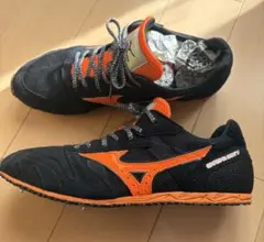 陸上スパイク【廃盤品】Mizuno クロノオニキス 黒/オレンジ 27.5