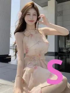 DAZY 花柄シフォンワンピース S