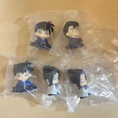 未開封☆コナン ちぢませ隊10 ガチャ 工藤新一 毛利小五郎 上原由衣 セット