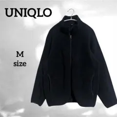 【UNIQLO/ユニクロ】(M) フリースジップパーカー 黒 秋冬