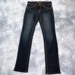 C-SEVENTEEN【26】ストレートパンツ　インディゴブルー　レディース