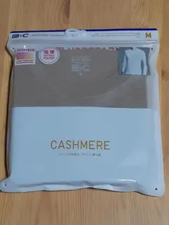 【新品】ユニクロ 極暖ヒートテックカシミヤブレンドクルーネックT ベージュ M