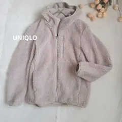 【UNIQLO】ボアフリースジャケット もこもこベージュ M