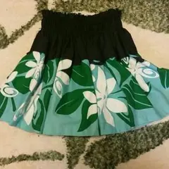 ★タヒチアン★ダブルパウスカート★フラダンスにも♪