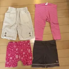 ベビーボトムス 70〜80サイズ4点セットハッシュアッシュ・ユニクロ・Ｈ&M他