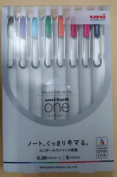 uni-ball one ゲルインクボールペン 0.38mm8色セット