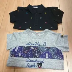 ダブルビー ダブルB ポロシャツ Tシャツ 刺繍 Bくん バンダナ柄