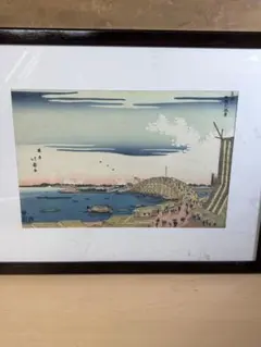 櫻井幸雄 額縁付き複製画 少年野球「出番のないベンチ (雲の下の六人