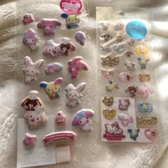 み*。様 サンリオ　ぷくっとシール　ぷっくりキラキラシール　セット販売