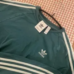 adidas 長袖Tシャツ M グリーン カーキ