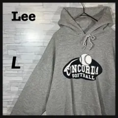 90s Lee HEAVYWEIGHT パーカー カレッジプリント グレー