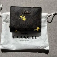 COACH PEANUTS コラボ 折り財布 ウッドストック