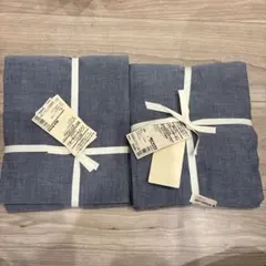 MUJI 無印良品 ノンプリーツカーテン ダークブルー 100x200cmのサムネイル