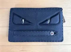 おすすめ❗️FENDI クラッチバッグ　バグズアイモンスター　セレリア　本革　BK