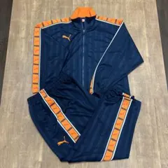 PUMA メンズシャドウストライプニットジャージ上下 ビッグキャットロゴ