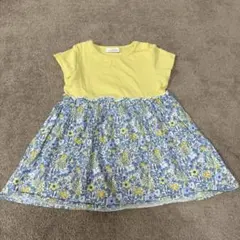 next 小花柄イエローワンピース　9-12ヶ月