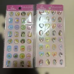 ディズニープリンセス　ストーンシール２種類セット　セリア　Seria