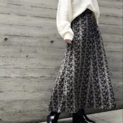 【PAGEBOY】ヴィンテージ風ロングスカート/Aライン/ペイズリー柄/モード系