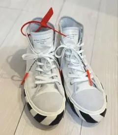 オフホワイト OFF-WHITE キャンバス スニーカー 27.5 　箱無しのサムネイル
