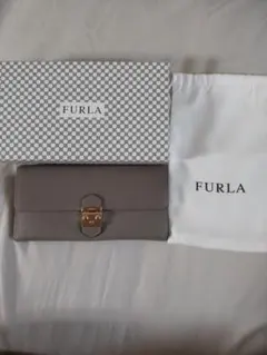 【美品】FURLA 長財布 グレー