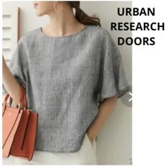 URBAN RESEARCH DOORS リネンチェックブラウスのサムネイル