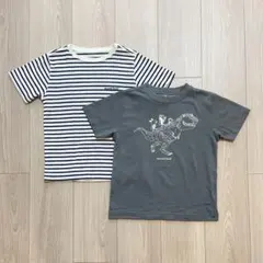 モンベル　半袖　Tシャツ　恐竜　ボーダー　２枚セット