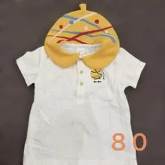 futafuta☆ヨーヨー刺繍 半袖Tシャツ 襟付き　80のサムネイル
