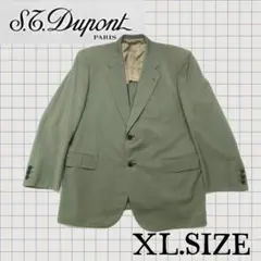 z24【S.T. Dupont】 春秋物テーラードジャケット グリーン XLのサムネイル