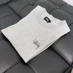 STUSSY ステューシー　半袖Tシャツ　ショーンフォント　デカロゴ　グレー　S