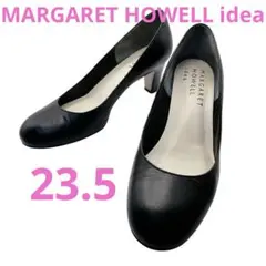 MARGARET HOWELL idea レザーパンプス ブラック 23.5cmのサムネイル