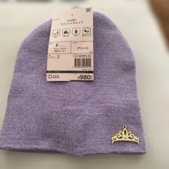 WORKMAN DISNEY ラメニットキャップ パープル