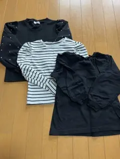 キッズ服 長袖カットソー 3点セット