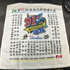 第91回選抜高校野球大会 記念タオル 2019年