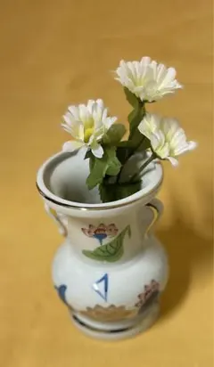手描き花柄ミニ花瓶｜レトロ調 陶器 インテリア雑貨【在庫10点】