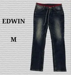《EDWIN》JERSEYS ER017L テーパードパンツ ネイビー M