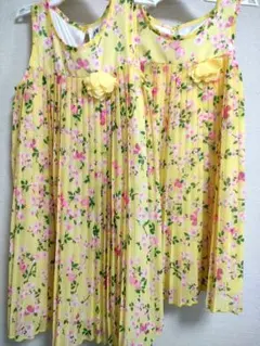 H&M 花柄ワンピース 110 120 ノースリーブ 2枚セット 姉妹コーデ夏服