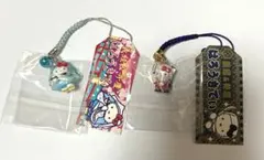 ハローキティ 根付 ストラップ　義経(牛若丸)弁慶セット